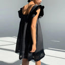 Summer Square Neck Sexy Midi Dress Elegant A-line Vestidos