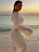 Sun-Protect Maxi Dress for Beachgoers