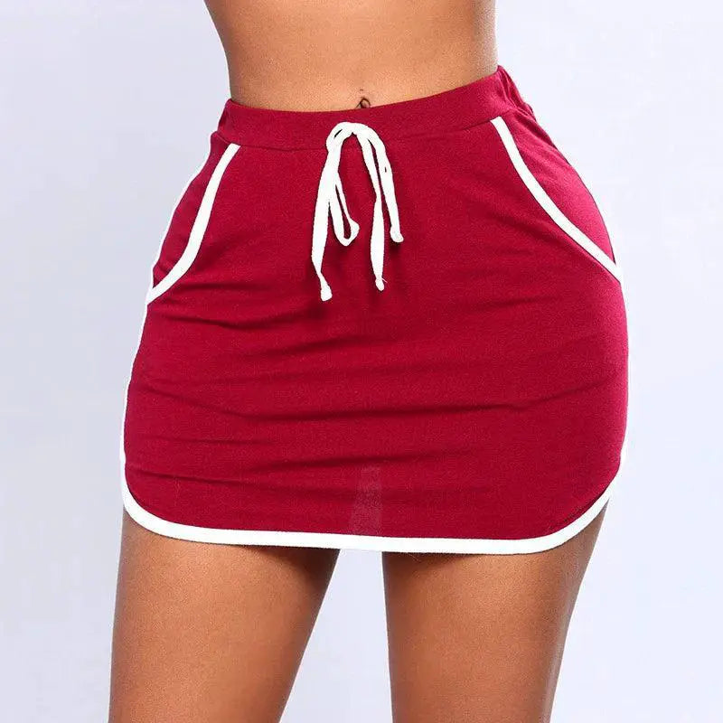 Summer White Side Fitness Skirt With Pockets Chic Joggers