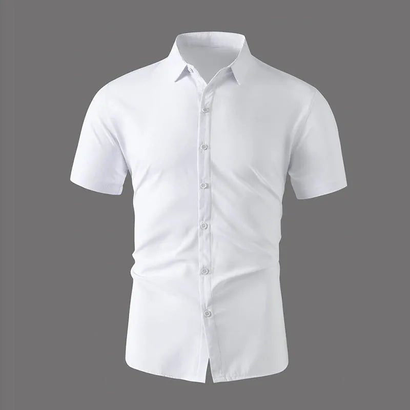 SummitStyle Men's Business Casual Short Sleeve Color Shirts - No Ironing Comfort