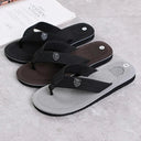 SummitSun Men Summer Slippers - Non Slip Beach Flip Flops For Indoor Outdoor Use