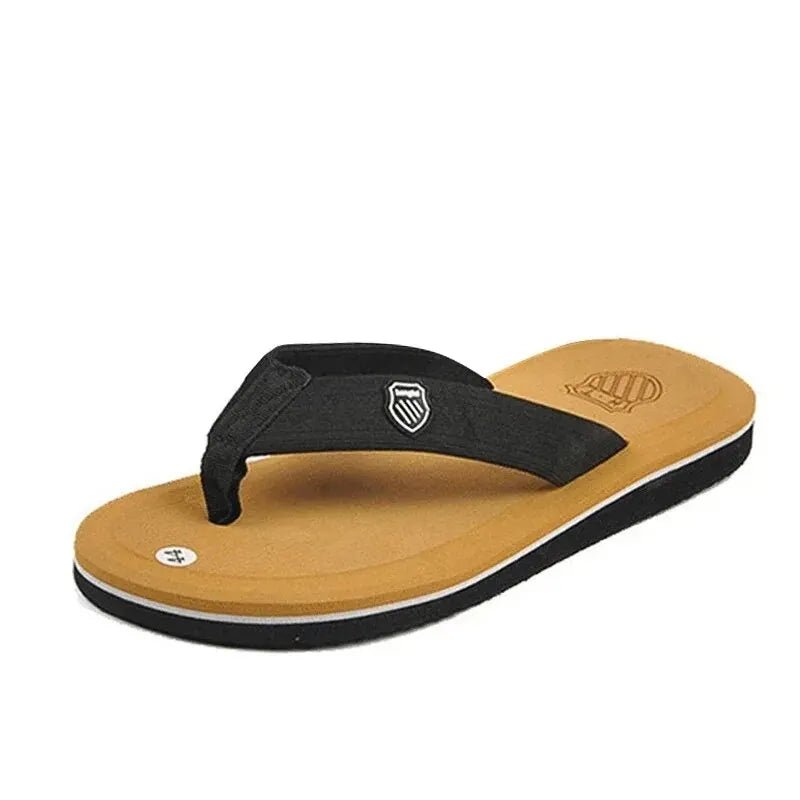 SummitSun Men Summer Slippers - Non Slip Beach Flip Flops For Indoor Outdoor Use
