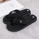 SummitSun Men Summer Slippers - Non Slip Beach Flip Flops For Indoor Outdoor Use