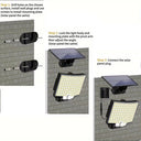 SunGuard 106LED Solar Outdoor Lights Motion Sensor Wall Flood Lamp - Bright Auto