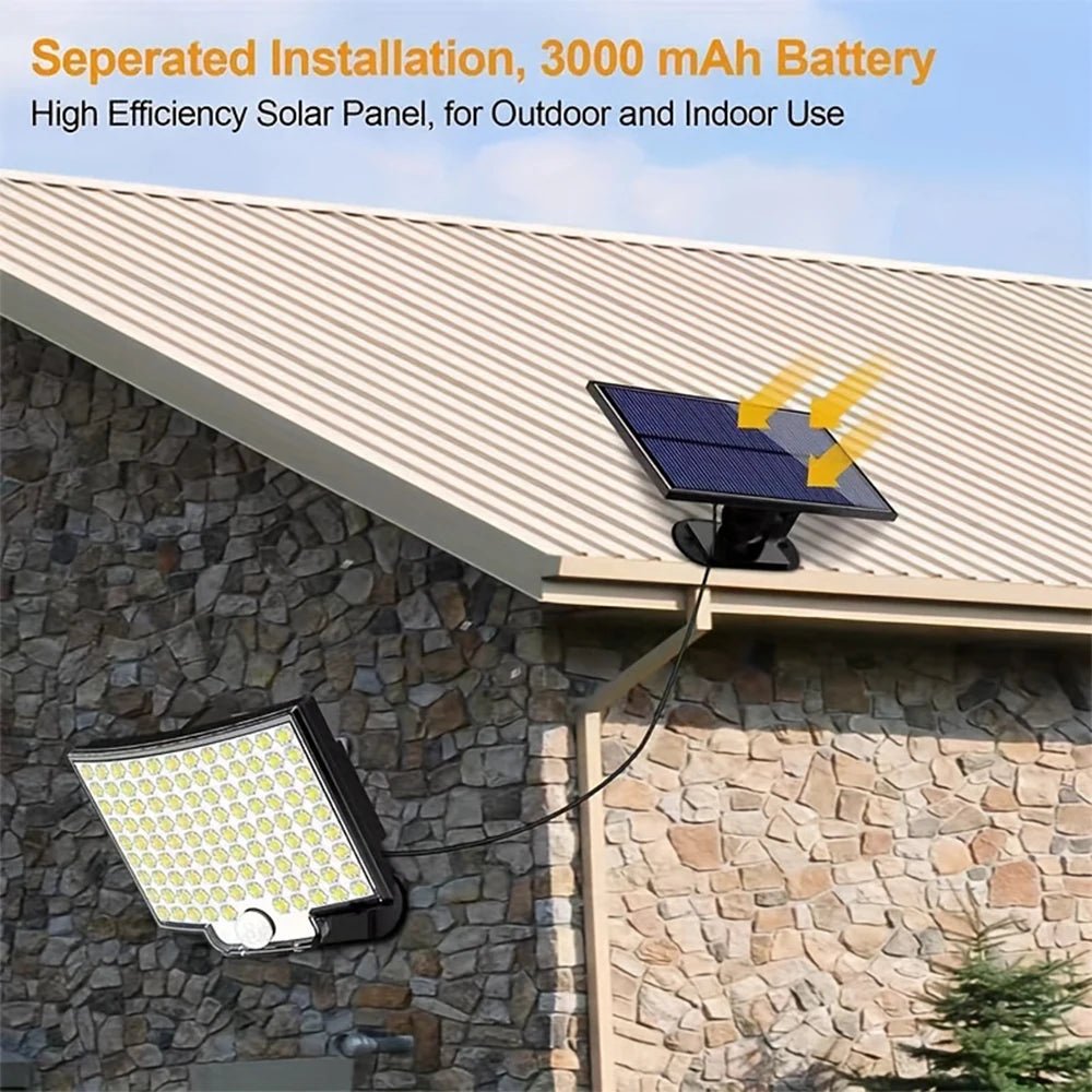 SunGuard 106LED Solar Outdoor Lights Motion Sensor Wall Flood Lamp - Bright Auto