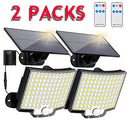 SunGuard 106LED Solar Outdoor Lights Motion Sensor Wall Flood Lamp - Bright Auto