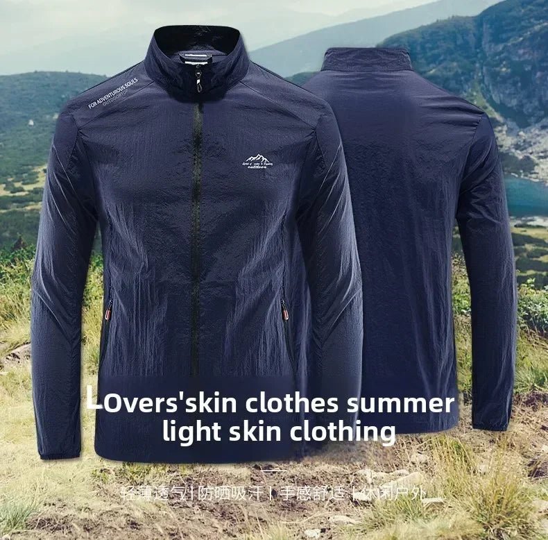 SunGuard Men UV Jacket - Lightweight Breathable Windproof Ice Silk Skin Coat Pro