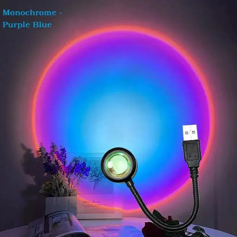 Sunset Glow LED Rainbow Neon Light Projector Atmosphere