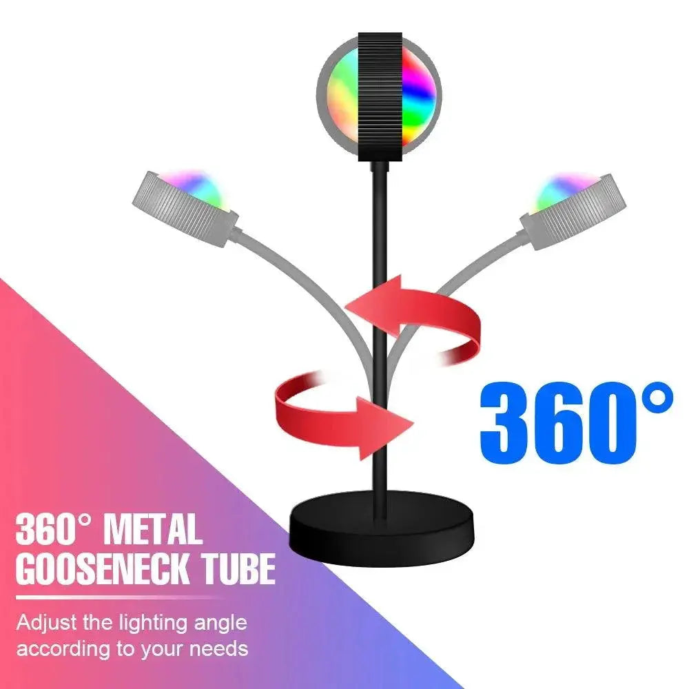 Sunset LED Projector Night Light Colorful Rainbow Lamp
