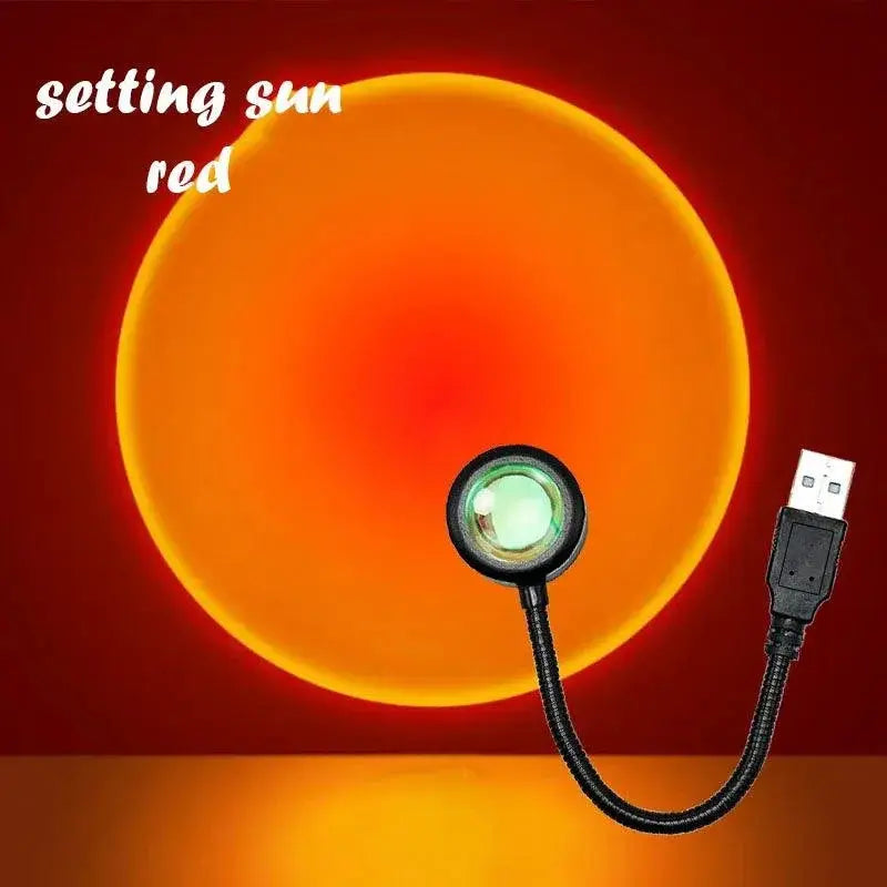 Sunset Projection Lamp USB Night Light For Cozy Ambience