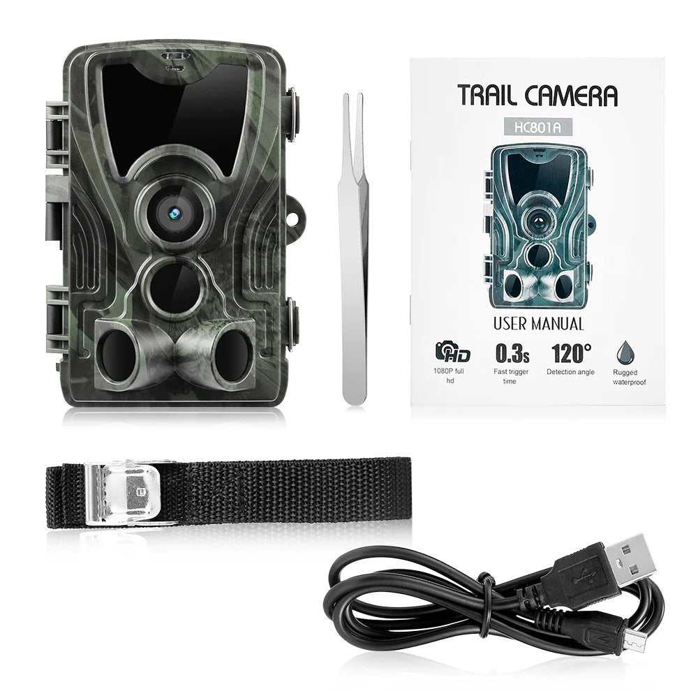 Suntekcam HC801A Hunting Camera - 20MP 1080P IP65 Night Vision Trail Camera Pro