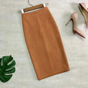 Flattering Pencil Midi Skirt For Women