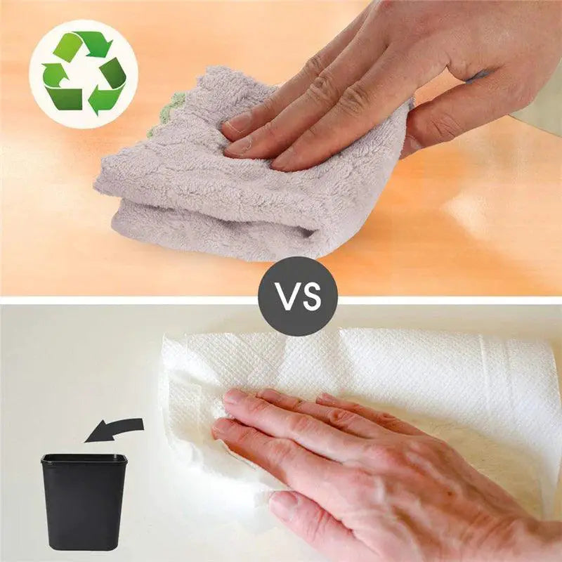 Super Absorbent Kitchen Cloth Set With Coral Velvet Towels