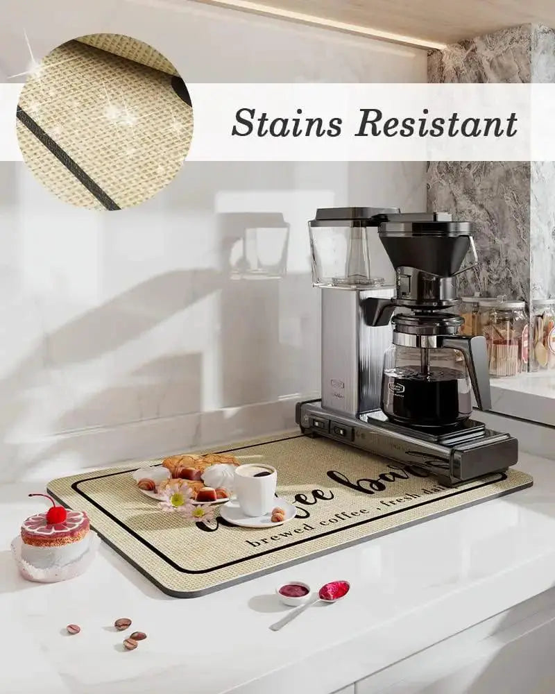 Super Absorbent Kitchen Coffee Mat Waterproof Drying Pad