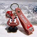 Super Mario Keychain Action Figures Set Collectible PVC Toys