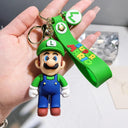 Super Mario Keychain Action Figures Set Collectible PVC Toys