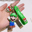 Super Mario Keychain Action Figures Set Collectible PVC Toys