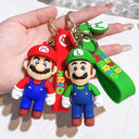 Super Mario Keychain Action Figures Set Collectible PVC Toys