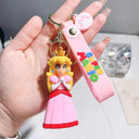 Super Mario Keychain Action Figures Set Collectible PVC Toys