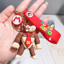 Super Mario Keychain Action Figures Set Collectible PVC Toys