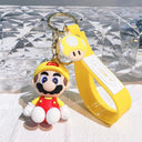 Super Mario Keychain Action Figures Set Collectible PVC Toys
