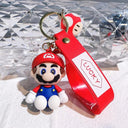 Super Mario Keychain Action Figures Set Collectible PVC Toys