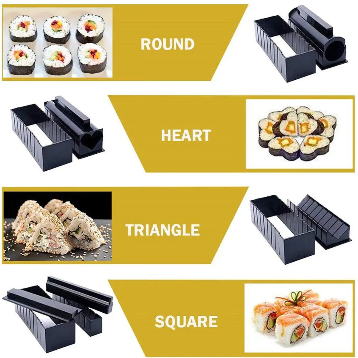 Sushi Making Kit With Complete Sushi Molds For Beginners Ten Piece Set For Meals