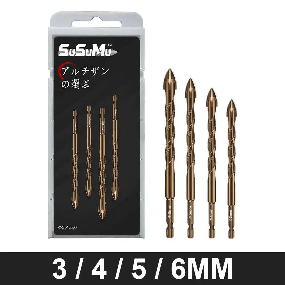 SuSuMu Hex Tile Drill Bits Set for Glass Ceramic Concrete