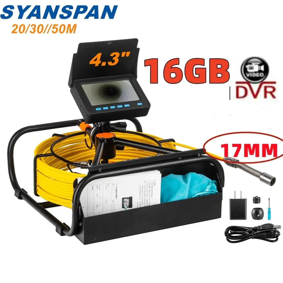 Drain Inspection Camera Waterproof Endoscope Night Vision