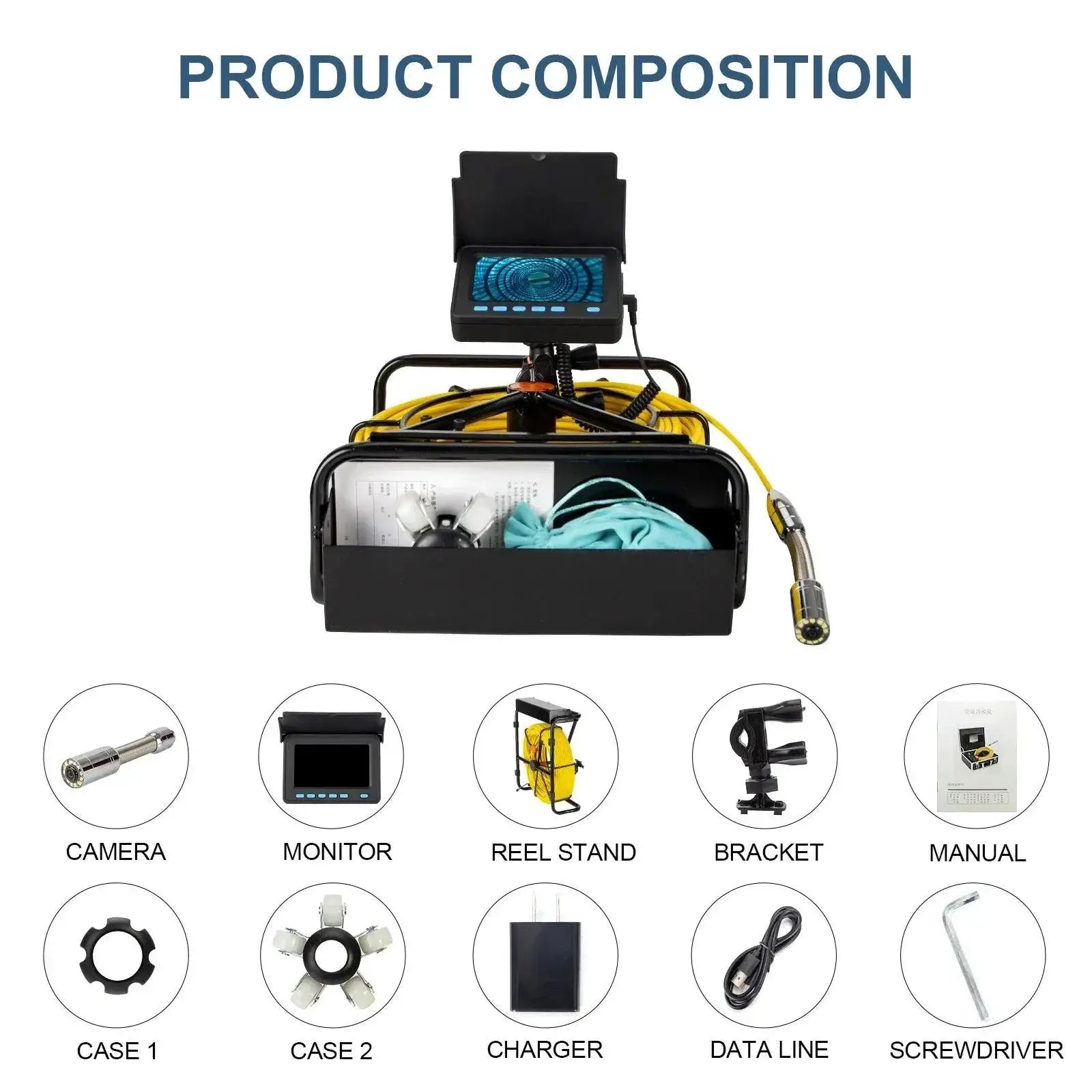 Drain Inspection Camera Waterproof Endoscope Night Vision