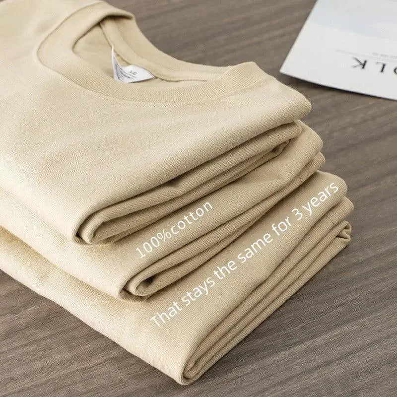 Sycpman Mens Oversized Heavy Cotton Tee Trendy Japan Style