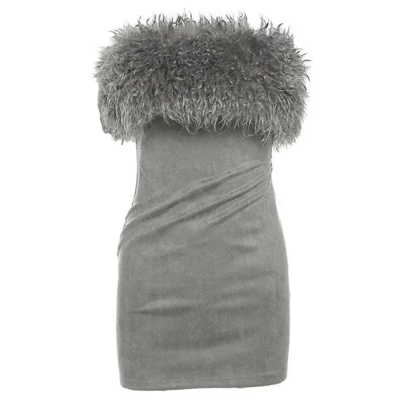 Sylcue Burr Dress Backless Chest Wrap Slim Fit Evening Dress