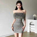 Flattering Dress for Women Backless Wrap