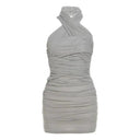Elegant Halter Dress for Women Holiday