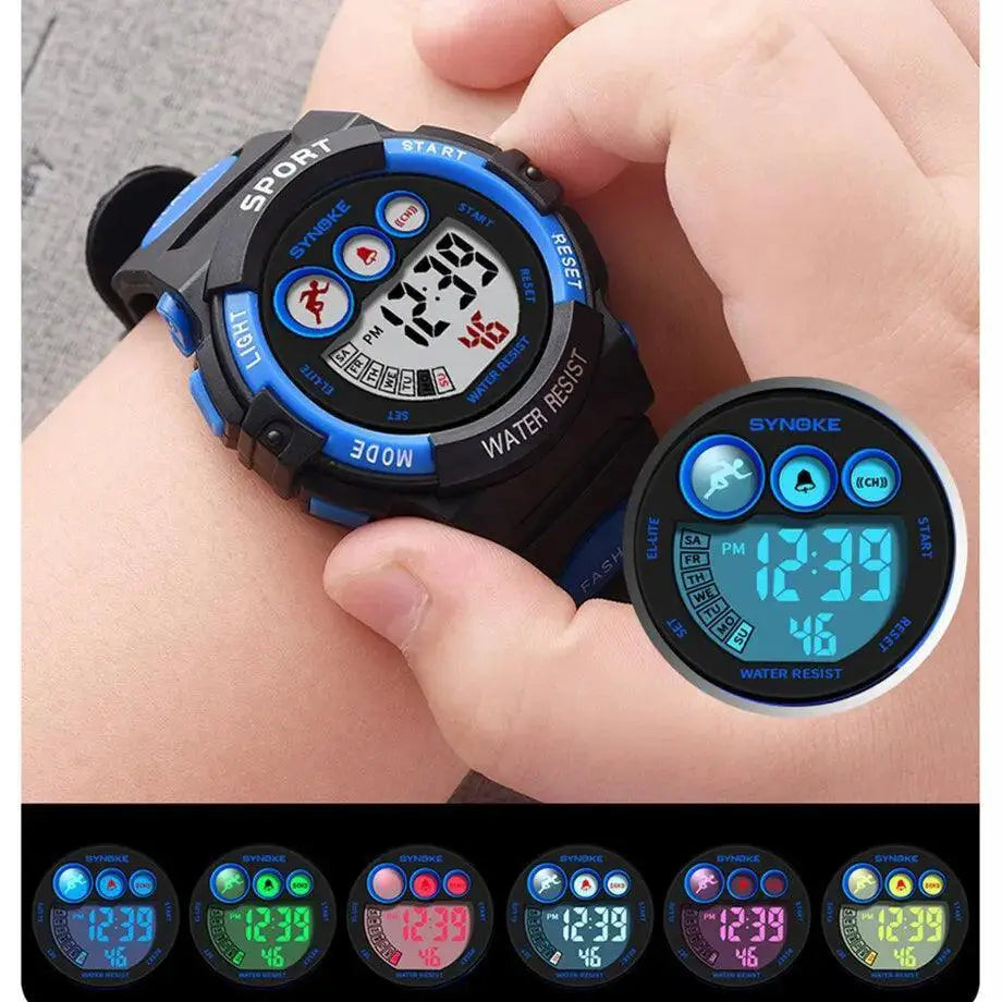 Synoke Kids Waterproof Colorful Digital Sport Watch