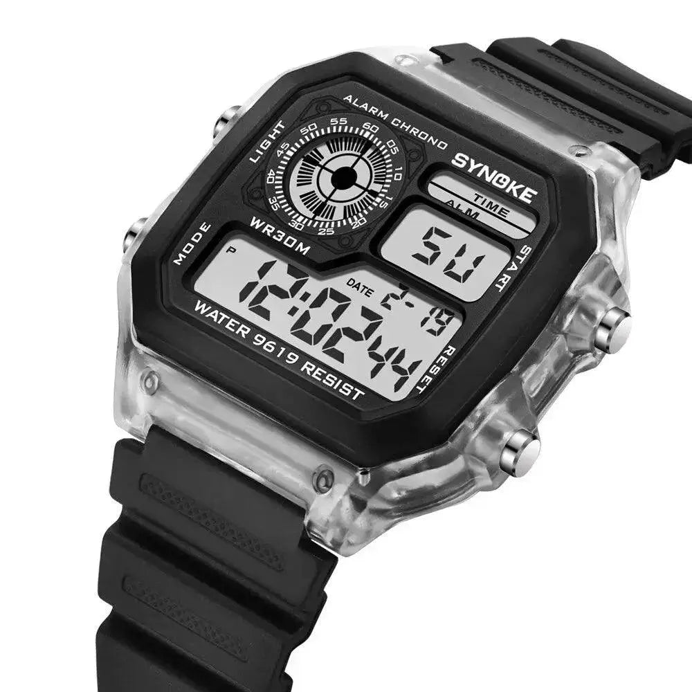 Synoke Mens Sports Digital Chrono Watch Waterproof Luminous