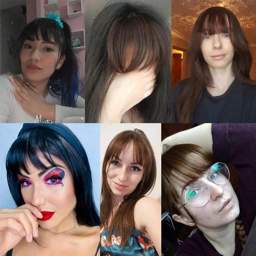Synthetic Air Bangs Natural Hair Transformation Easy Wear