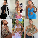 Synthetic Black Braided Ponytail Extension Elegant Hairpiece