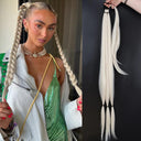 Synthetic Black Braided Ponytail Extension Elegant Hairpiece