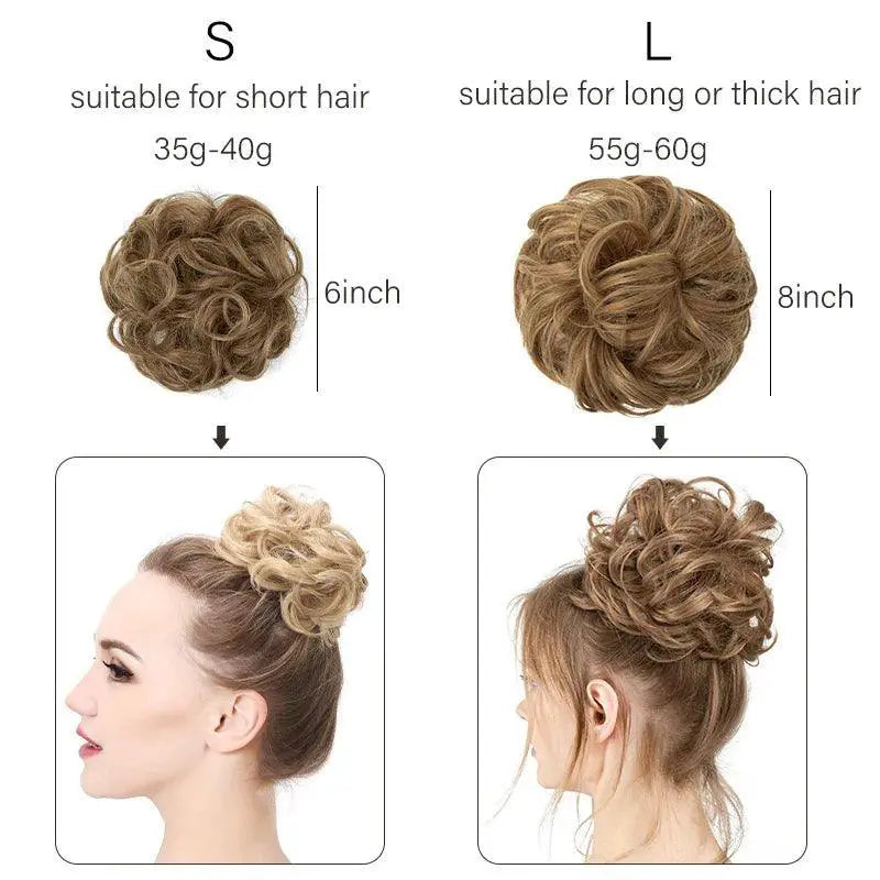 Synthetic Hair Bun Chignon Scrunchies For Stylish Looks