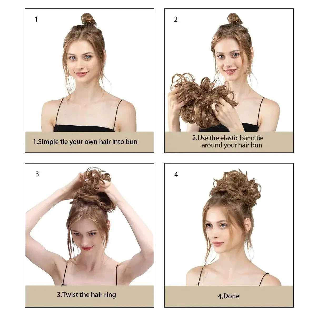 Synthetic Hair Bun Chignon Scrunchies For Stylish Looks