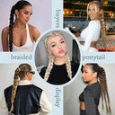 Synthetic Twist Braid Ponytail Extensions for Effortless Style
