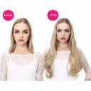 Synthetic U Part Blonde Hair Extension for Volume and Length