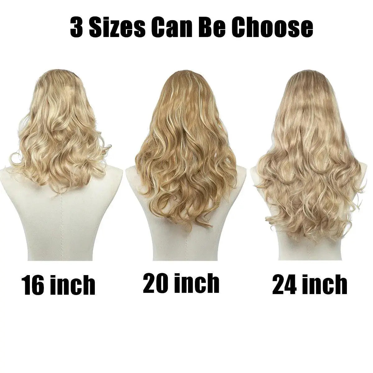 Synthetic U Part Blonde Hair Extension for Volume and Length