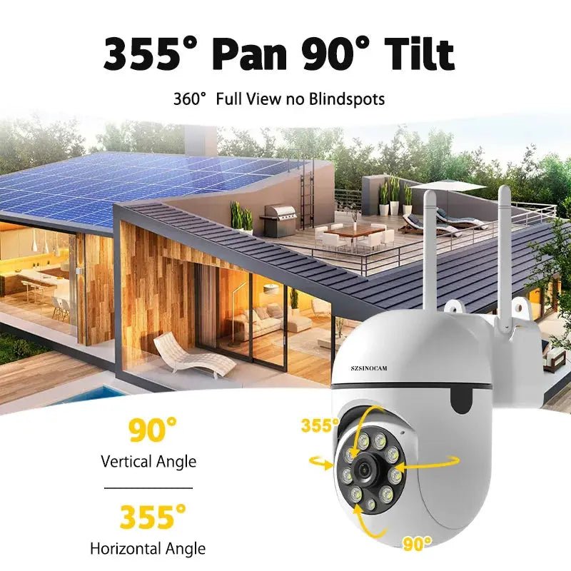 SZSINOCAM 3MP WiFi IP PTZ Camera 4X Zoom AI Human Detection Two Way Audio