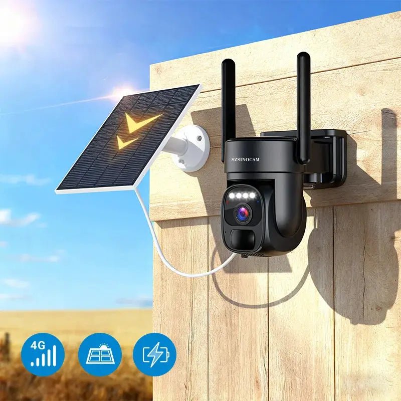 SZSINOCAM US 4G Solar Outdoor Security Camera With Human Detection Night Vision
