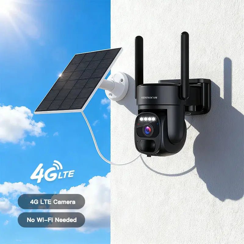 SZSINOCAM US 4G Solar Outdoor Security Camera With Human Detection Night Vision