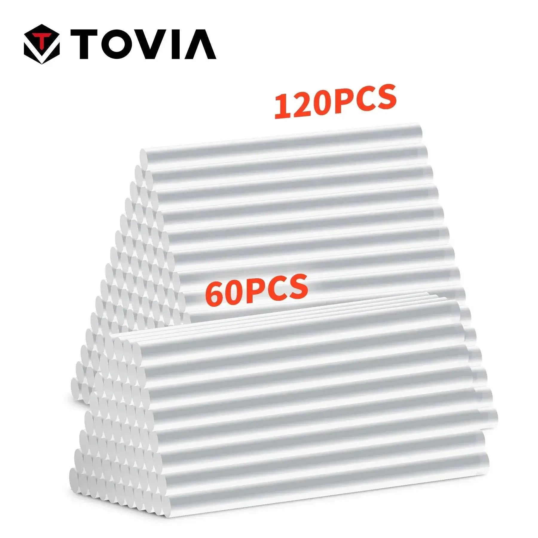 TTOVIA 7mm 100mm Translucent Hot Melt Glue Sticks 60Pcs
