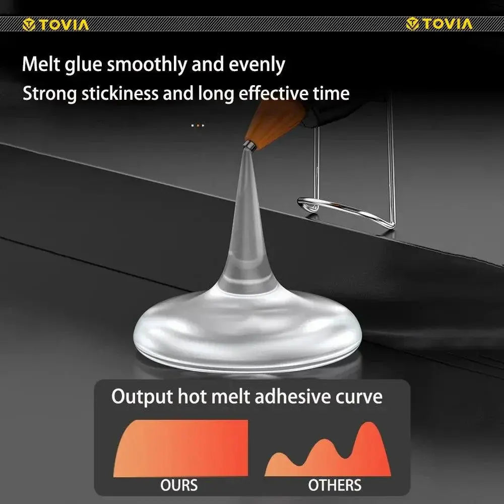 TTOVIA 7mm 100mm Translucent Hot Melt Glue Sticks 60Pcs