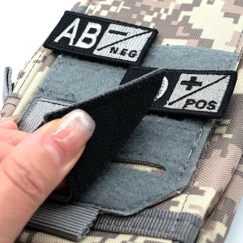 Tactical Blood Type Patch Custom Military Embroidered Gear